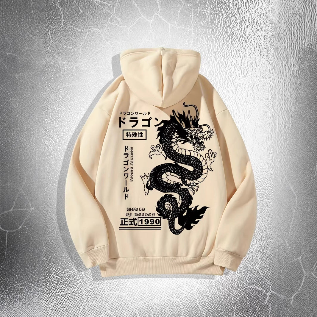 Dragon Printed Dark Style Hoodie