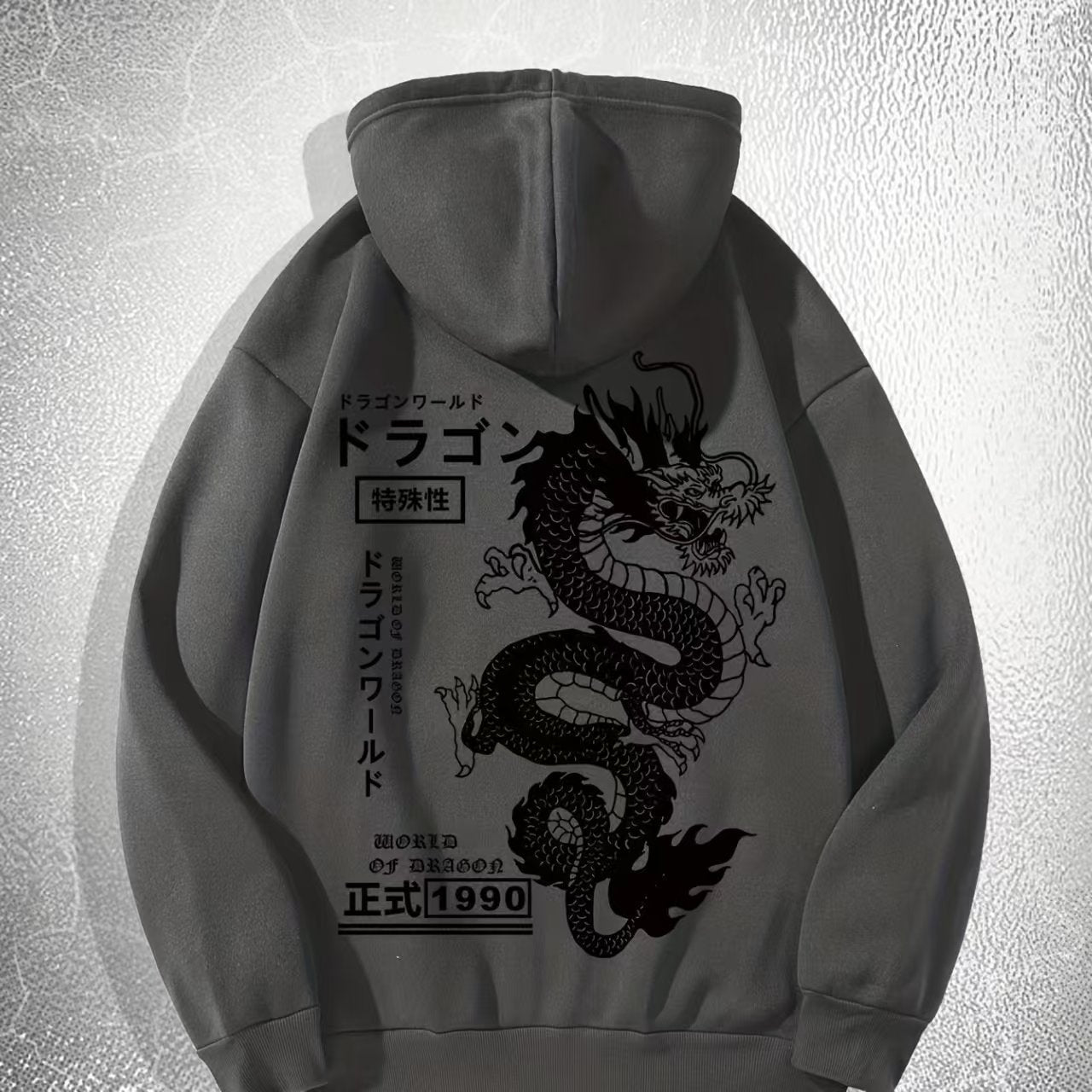 Dragon Printed Dark Style Hoodie