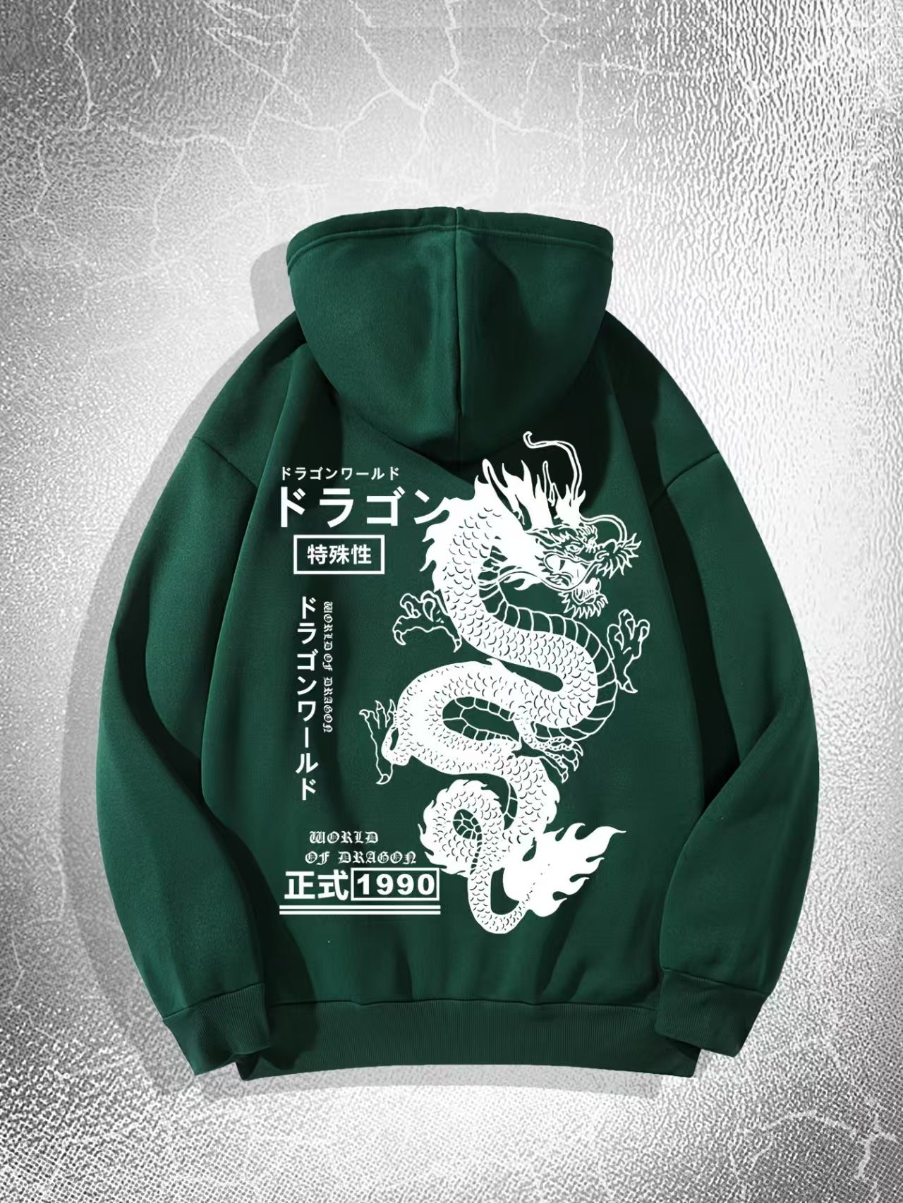 Dragon Printed Dark Style Hoodie
