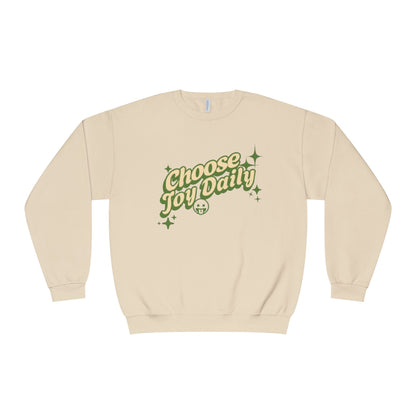 Choose Joy Daily-Crewneck Sweatshirt-Smiley Face & Sparkles