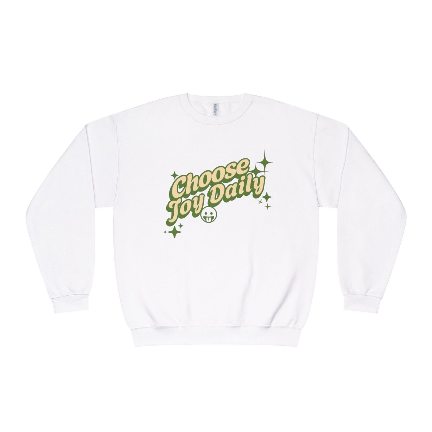 Choose Joy Daily-Crewneck Sweatshirt-Smiley Face & Sparkles