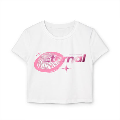 Eternal-Pink-Globe-Sparkles-Cropped Tee