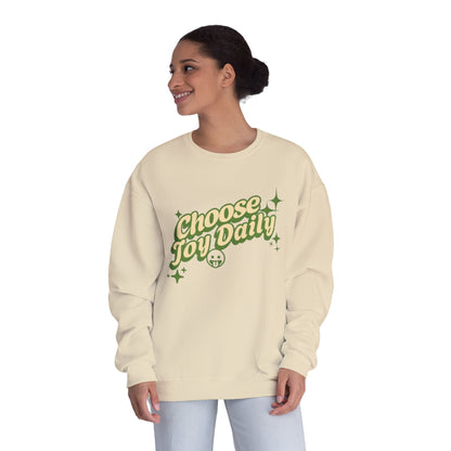 Choose Joy Daily-Crewneck Sweatshirt-Smiley Face & Sparkles