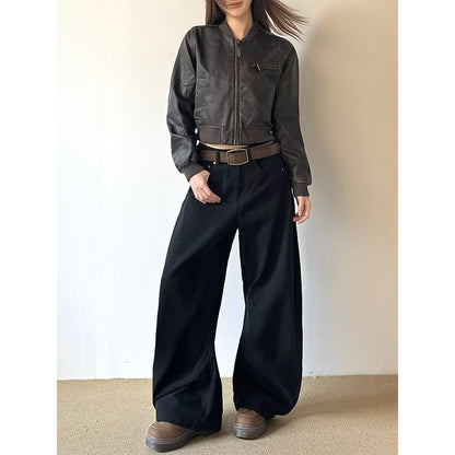 American Vintage Crumpled All-matching Loose Pants