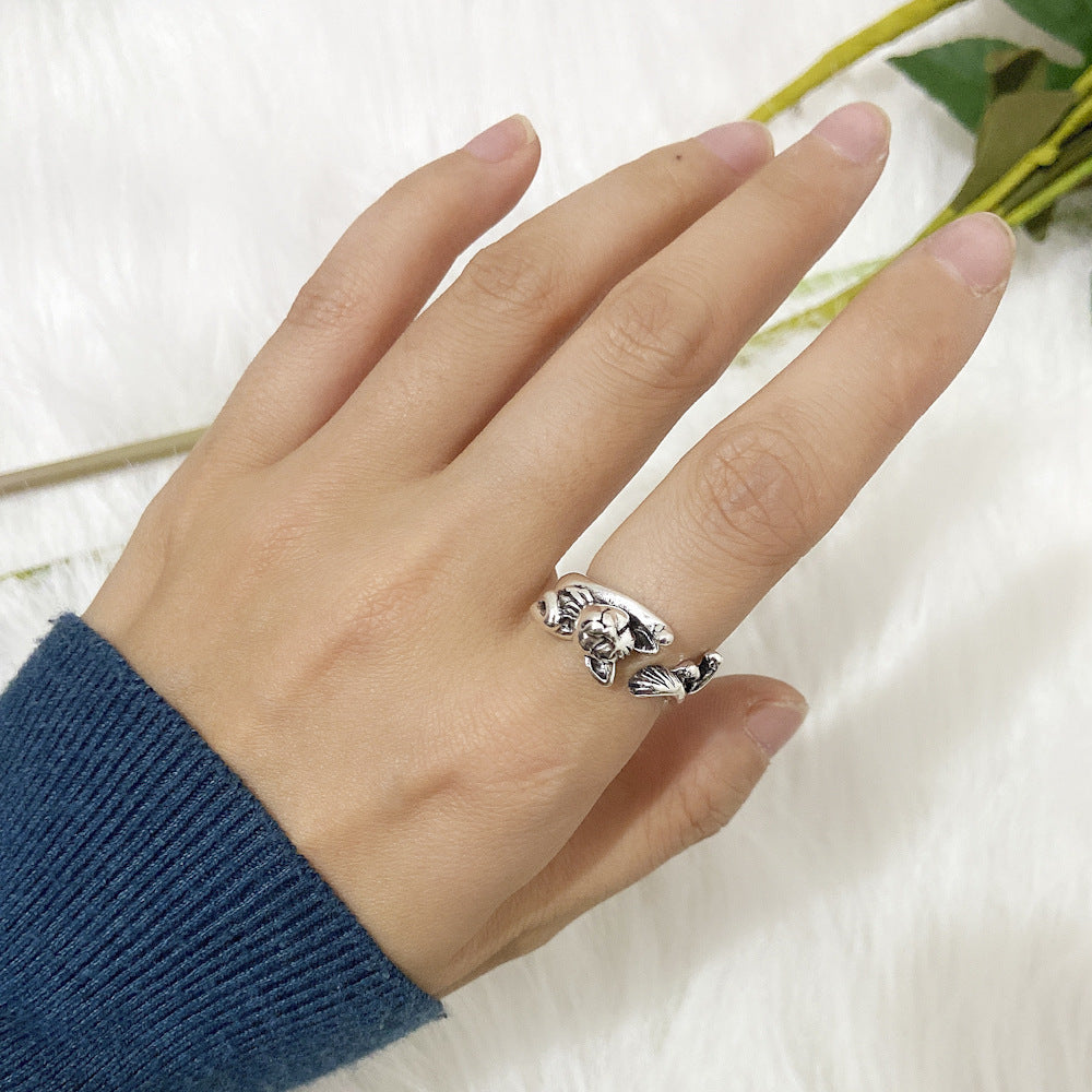 Thick Silver Chinchilla Ring