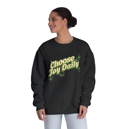 Choose Joy Daily-Crewneck Sweatshirt-Smiley Face & Sparkles