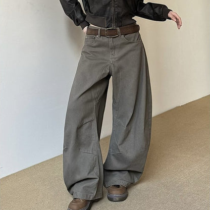 American Vintage Crumpled All-matching Loose Pants