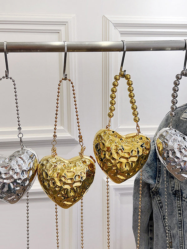 Metal Mini Heart Crossbody Bag