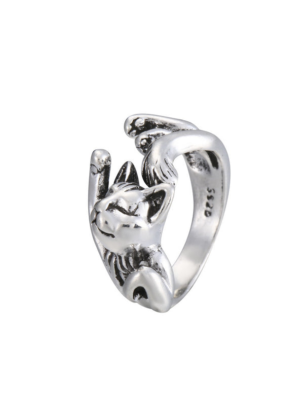 Thick Silver Chinchilla Ring