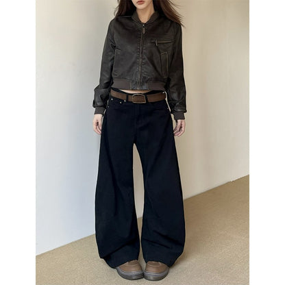 American Vintage Crumpled All-matching Loose Pants