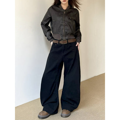 American Vintage Crumpled All-matching Loose Pants